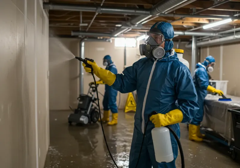 Basement Sanitization and Antimicrobial Treatment process in Potala Pastillo, PR